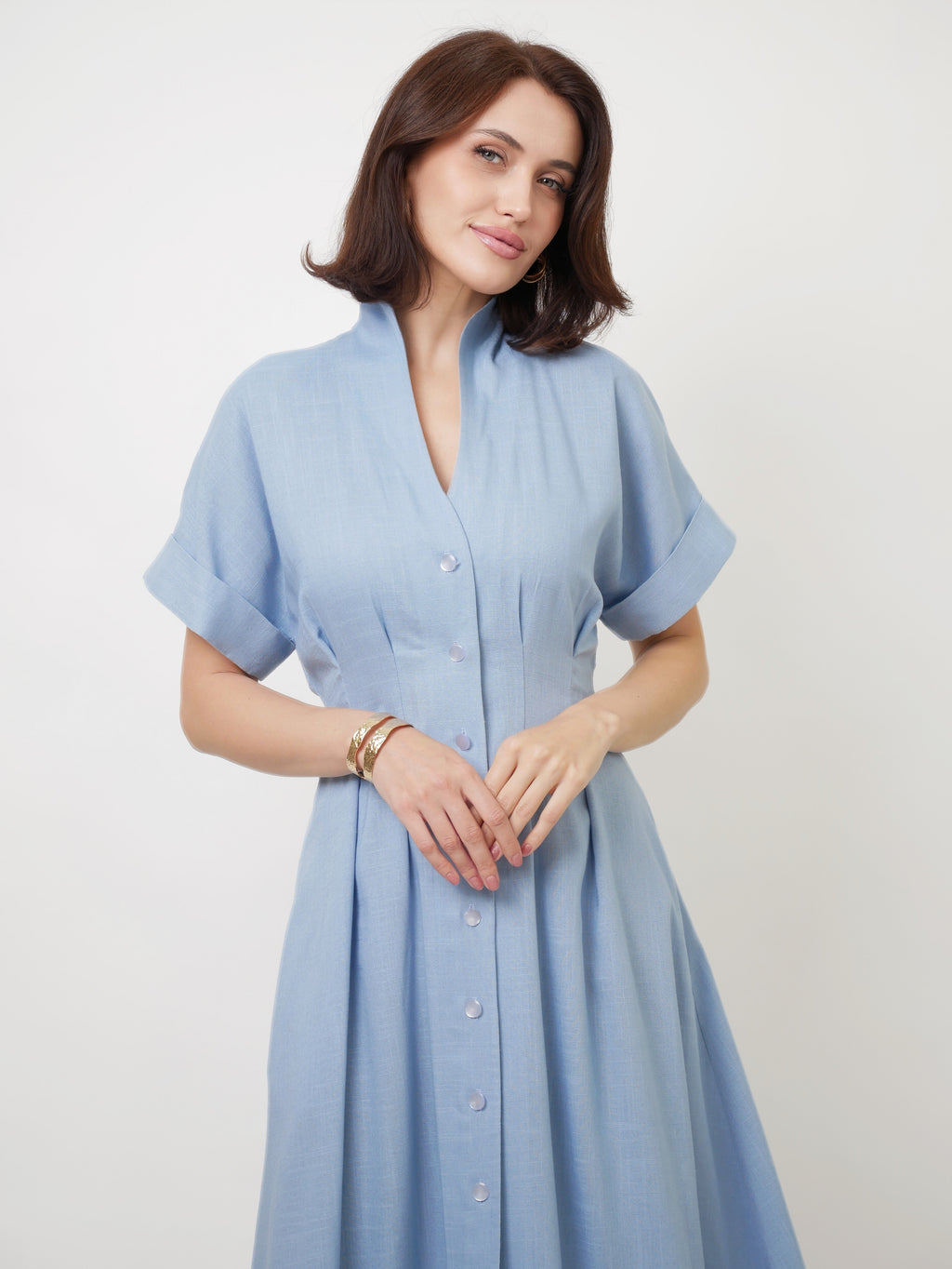 Šaty "Provence" sky blue linen