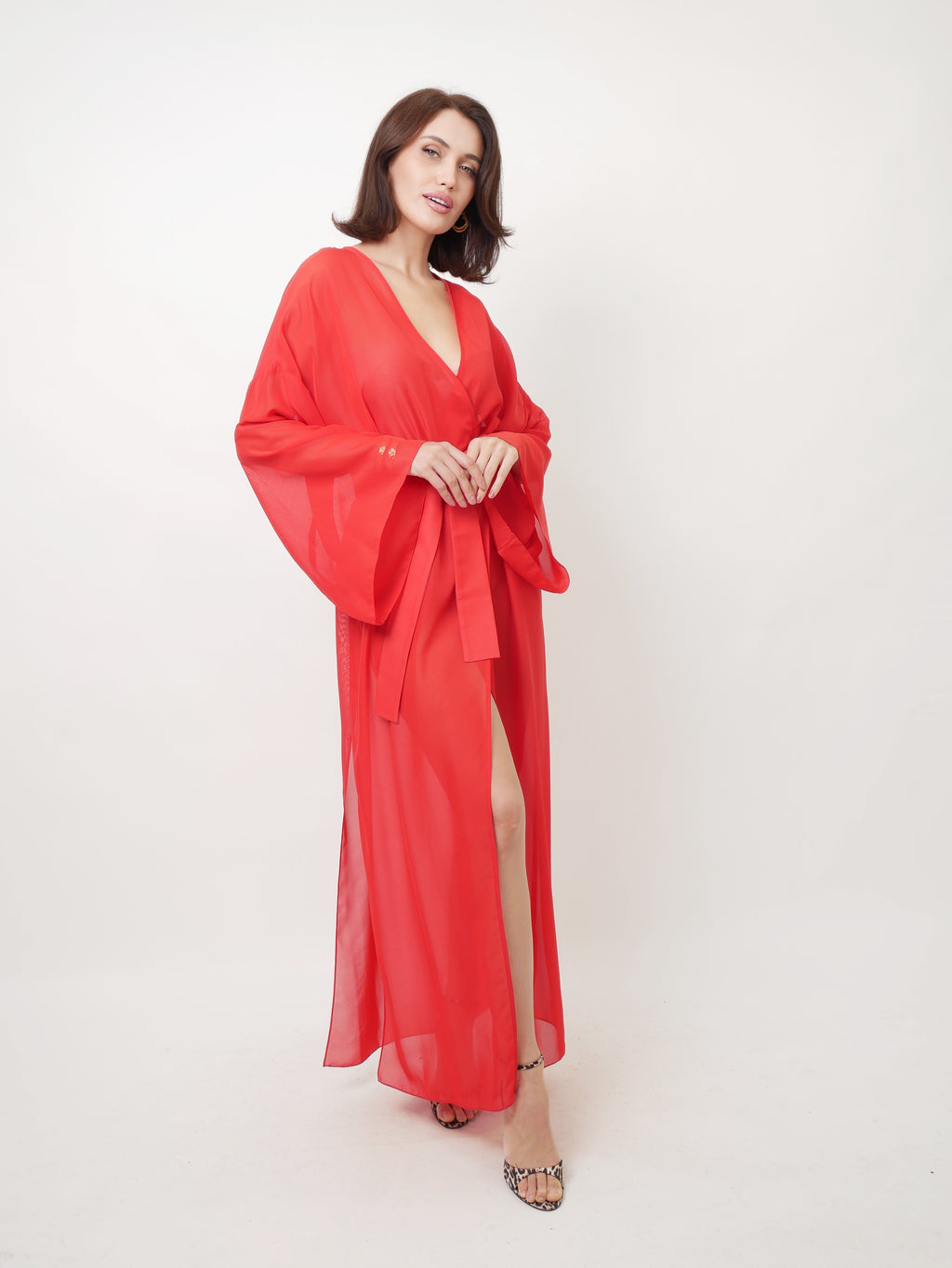 Přehoz "Kimono" Red