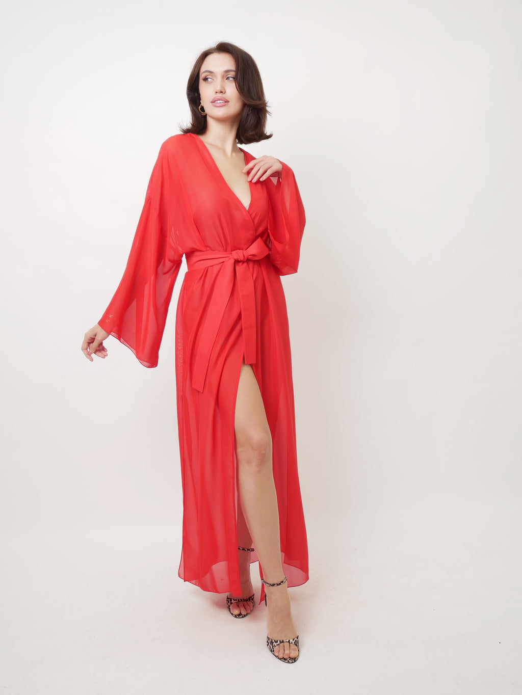 Přehoz "Kimono" Red