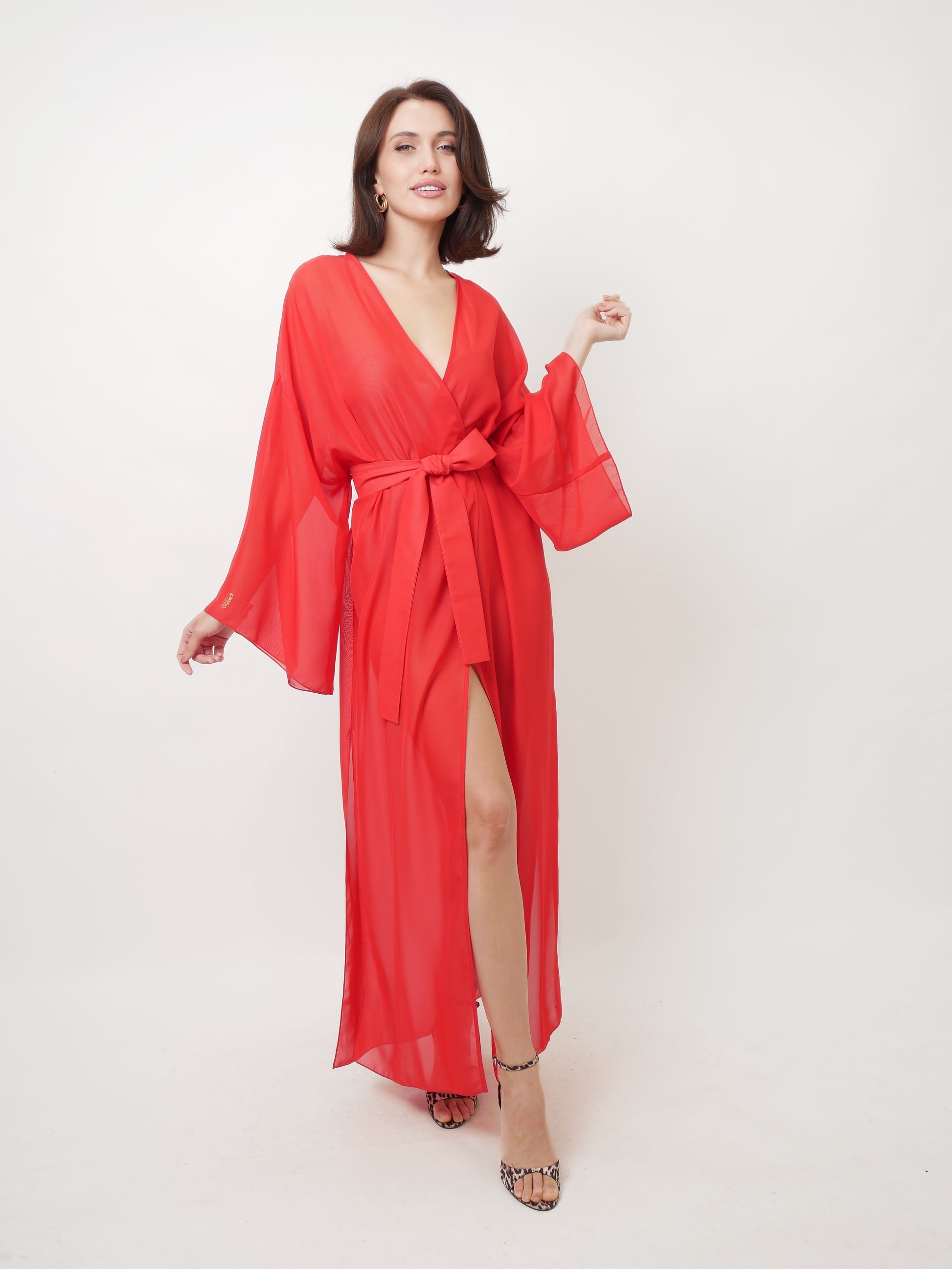 Přehoz "Kimono" Red