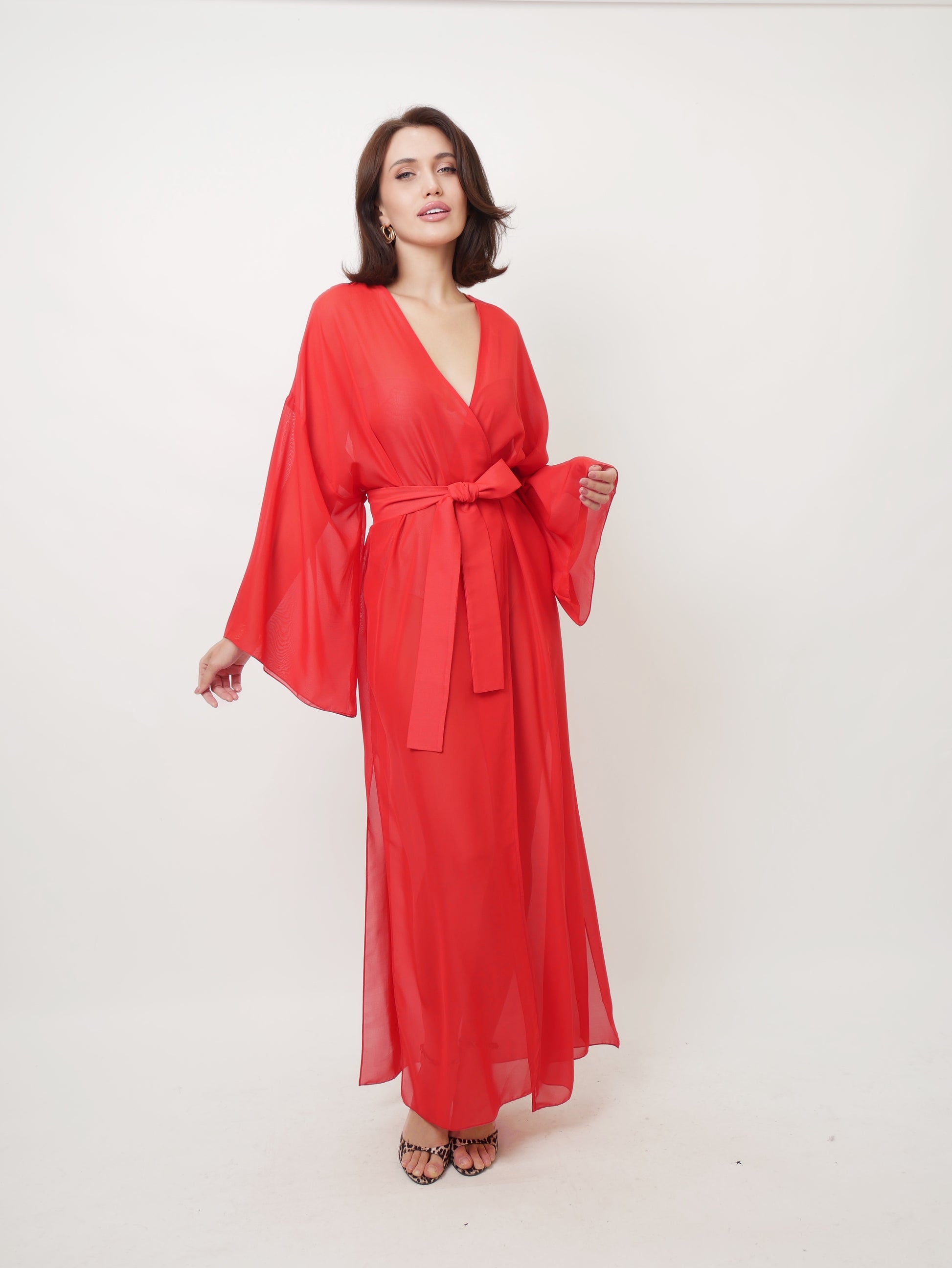 Přehoz "Kimono" Red