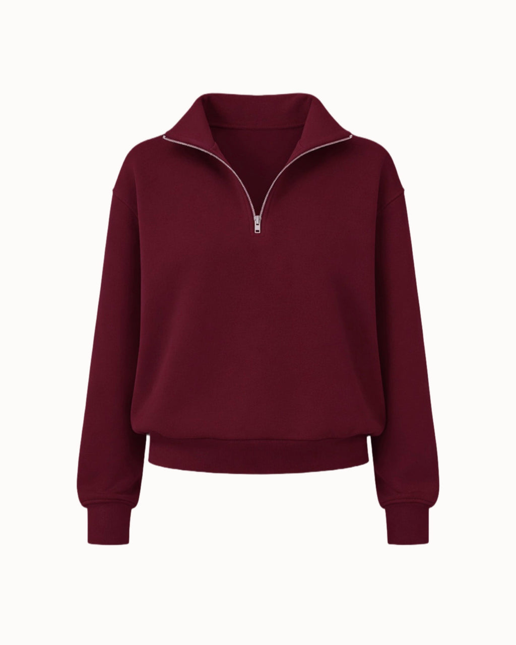 Mikina se zipem bordo