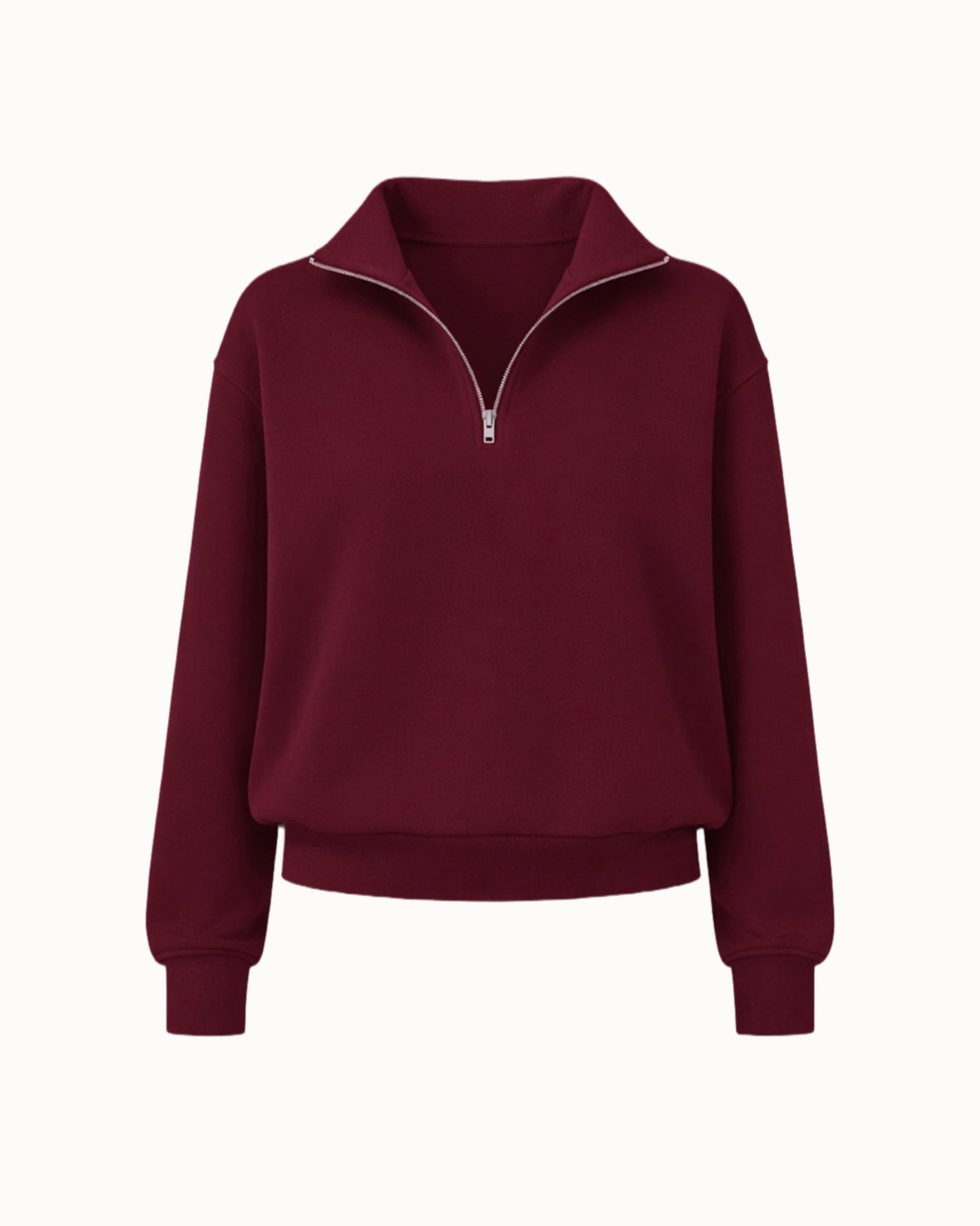 Mikina se zipem bordo