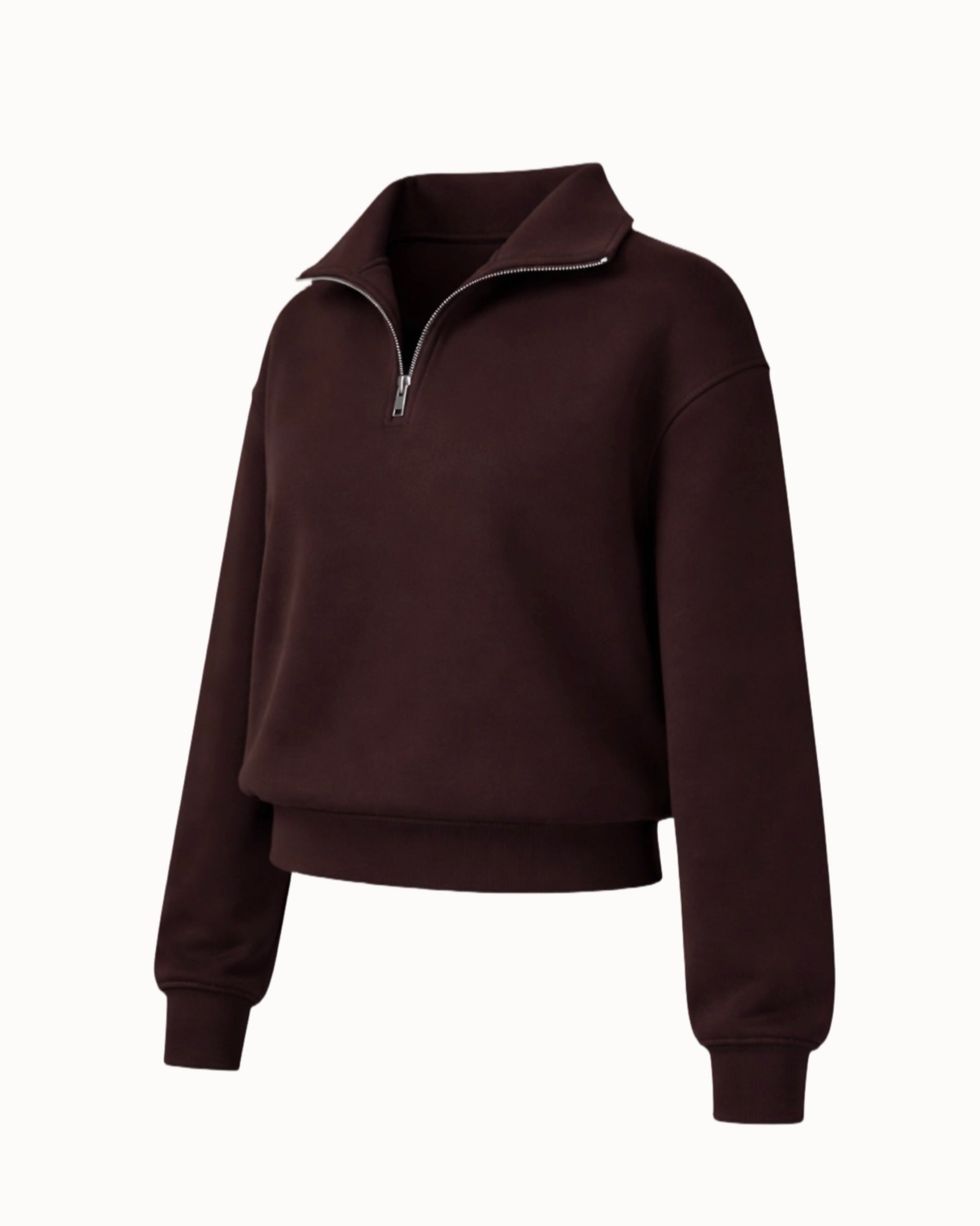 Mikina se zipem dark chocolate