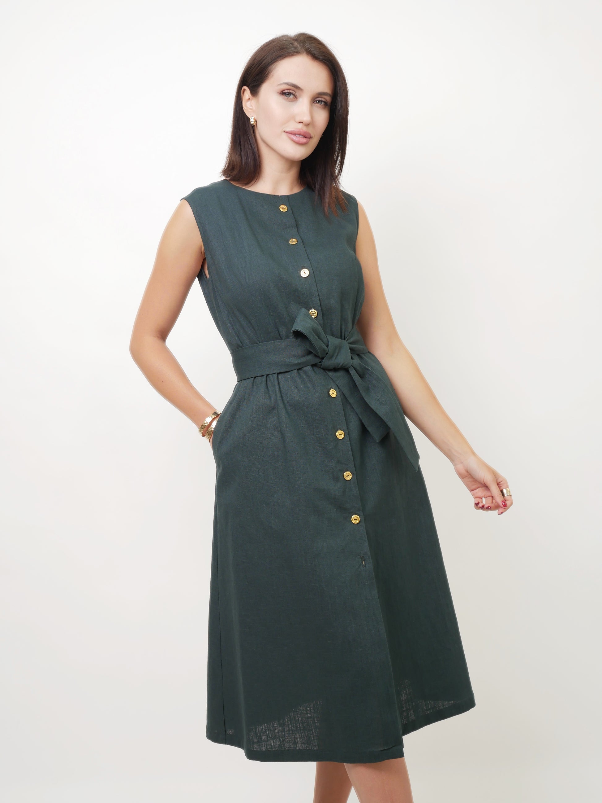 Šaty "Line" deep green