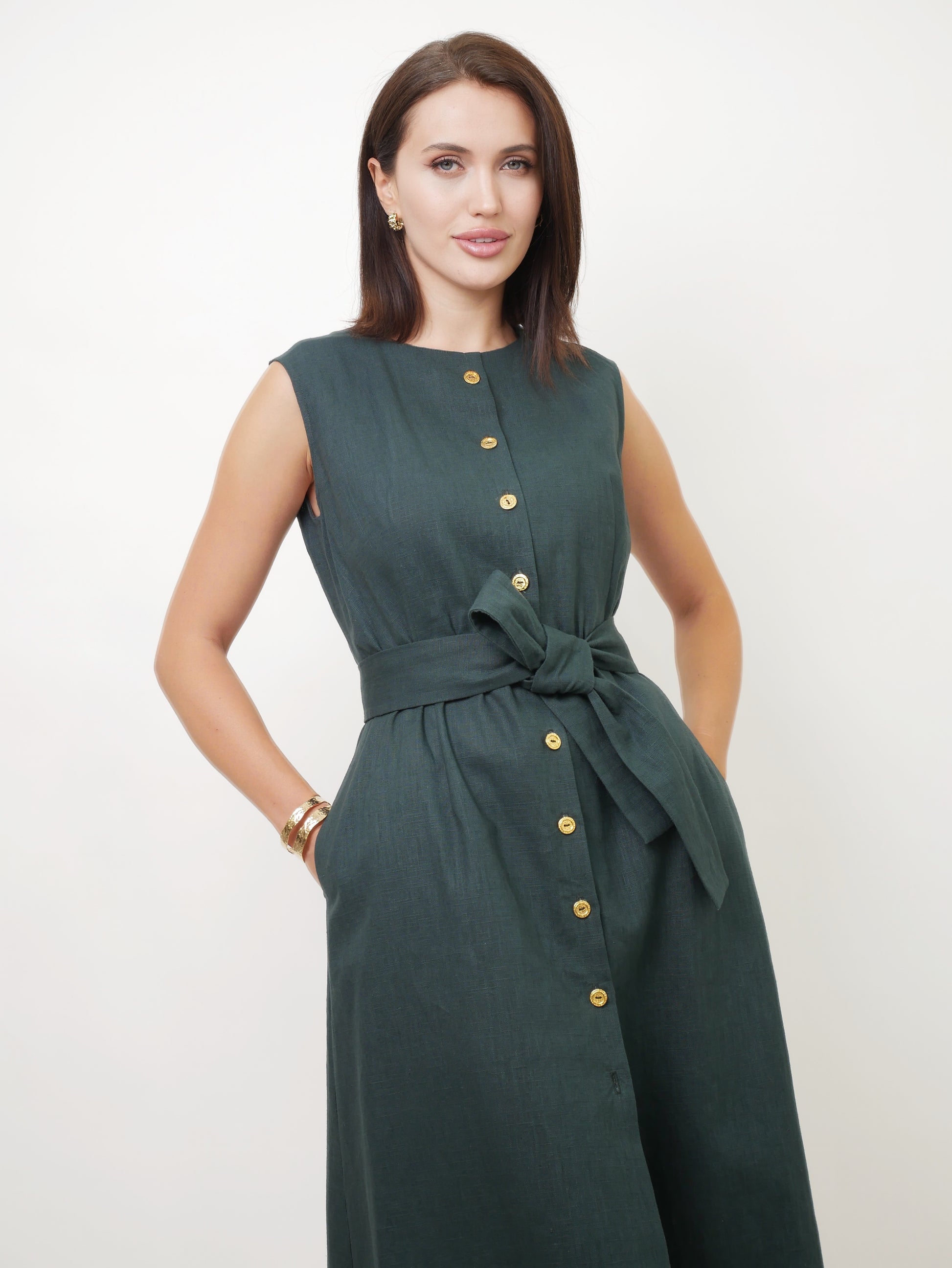 Šaty "Line" deep green