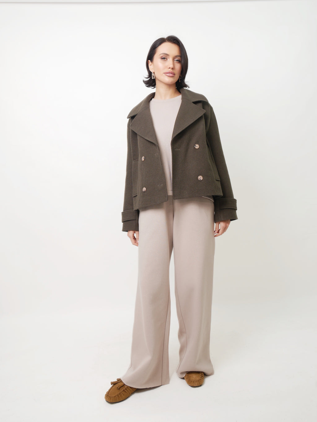 Kabát "Pea Coat" khaki