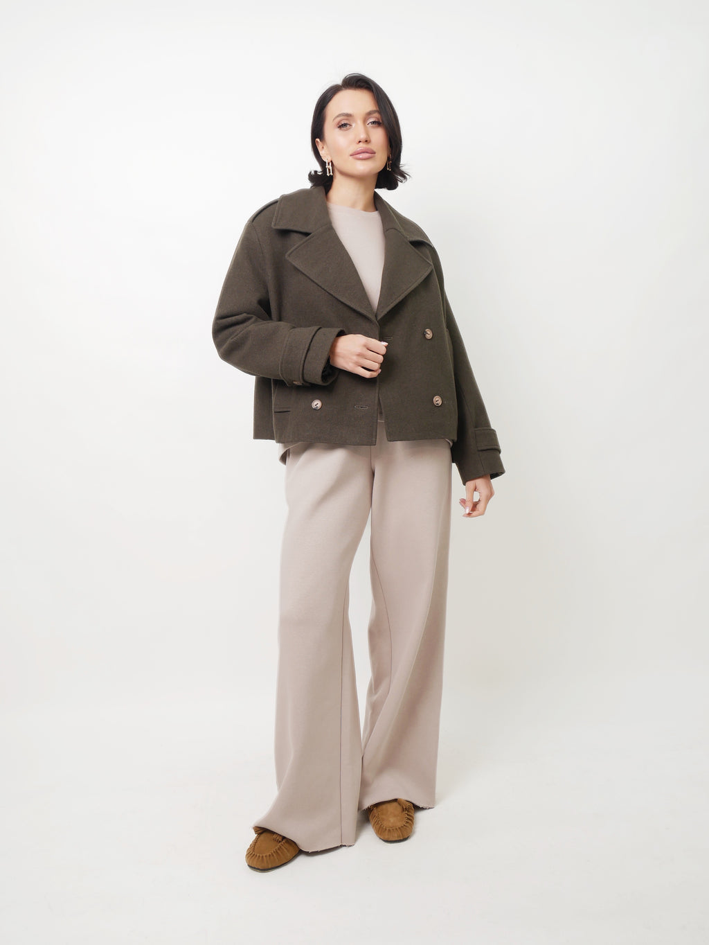 Kabát "Pea Coat" khaki