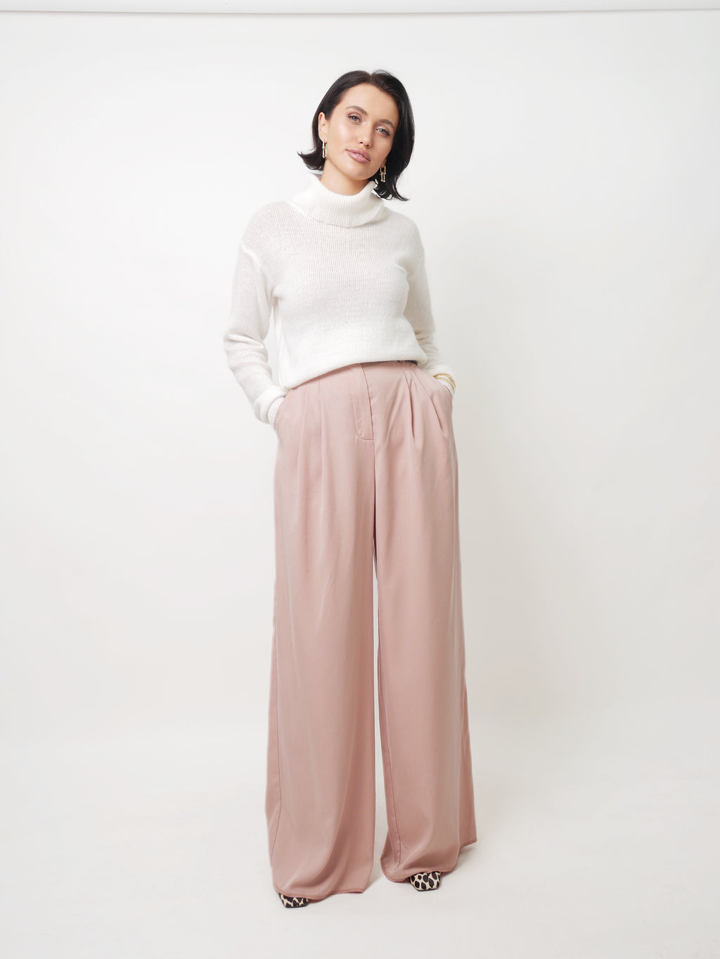Kalhoty "Tencel" old pink