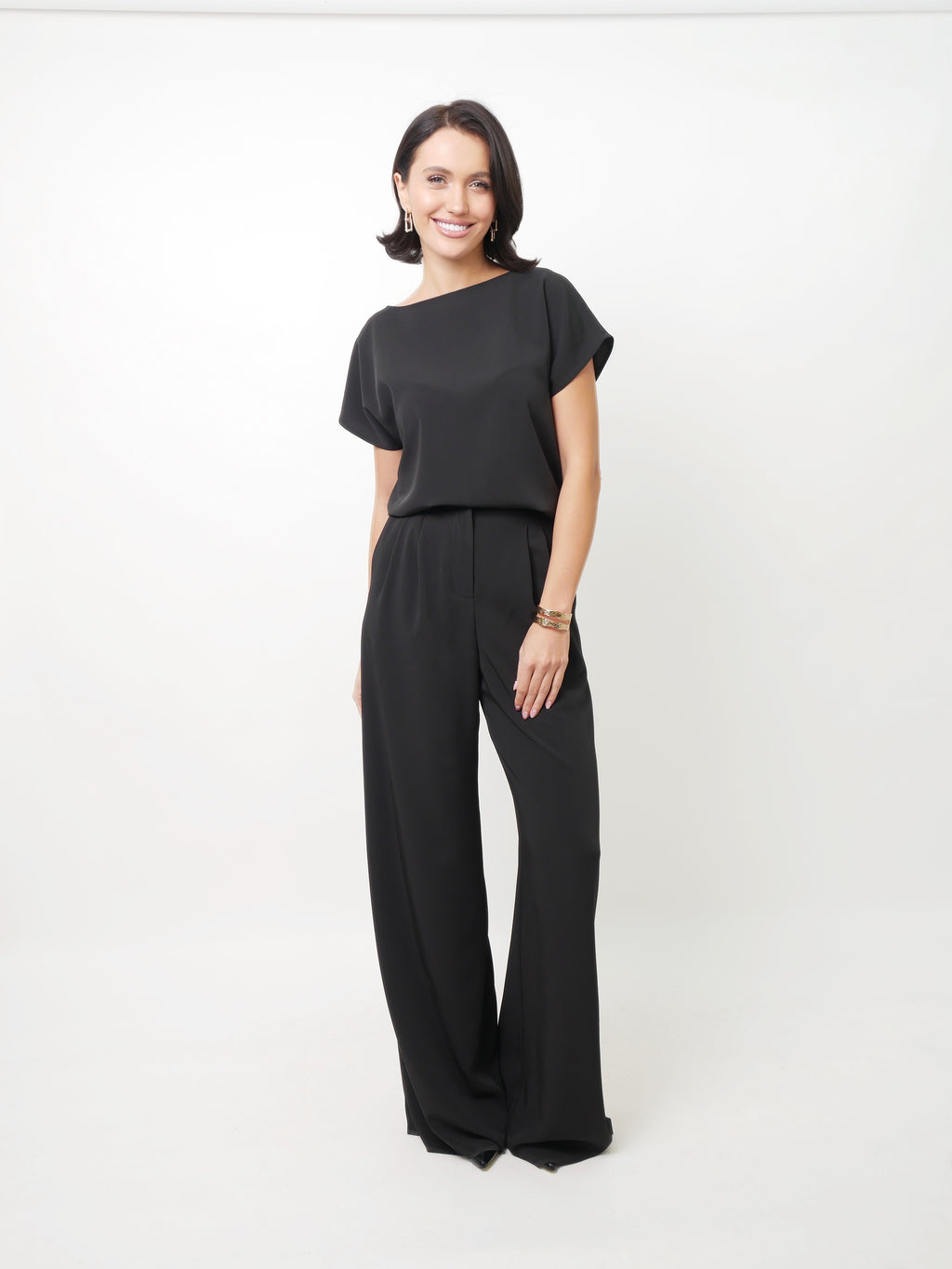Kalhoty "Pallazzo" balck