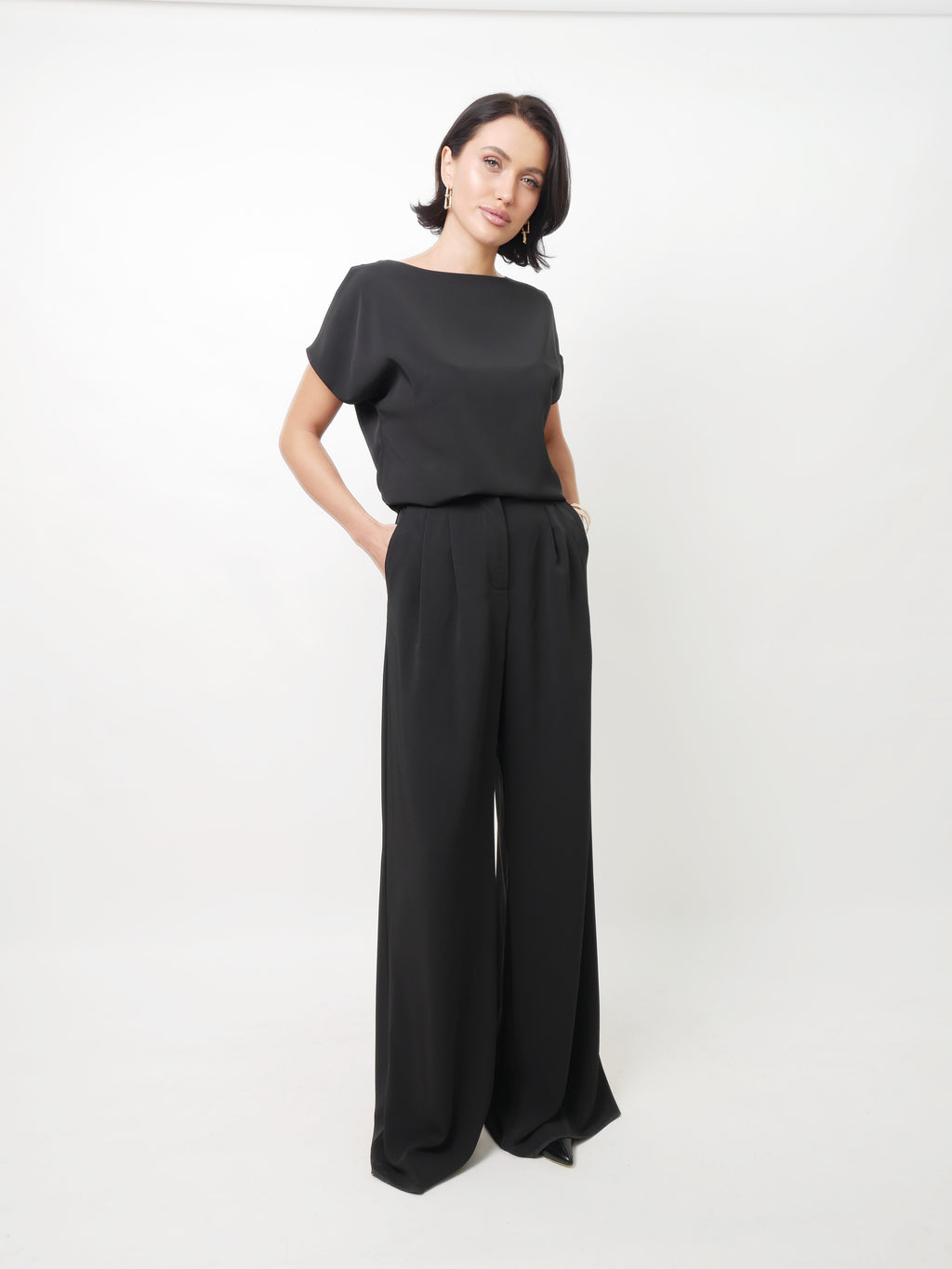 Kalhoty "Pallazzo" balck