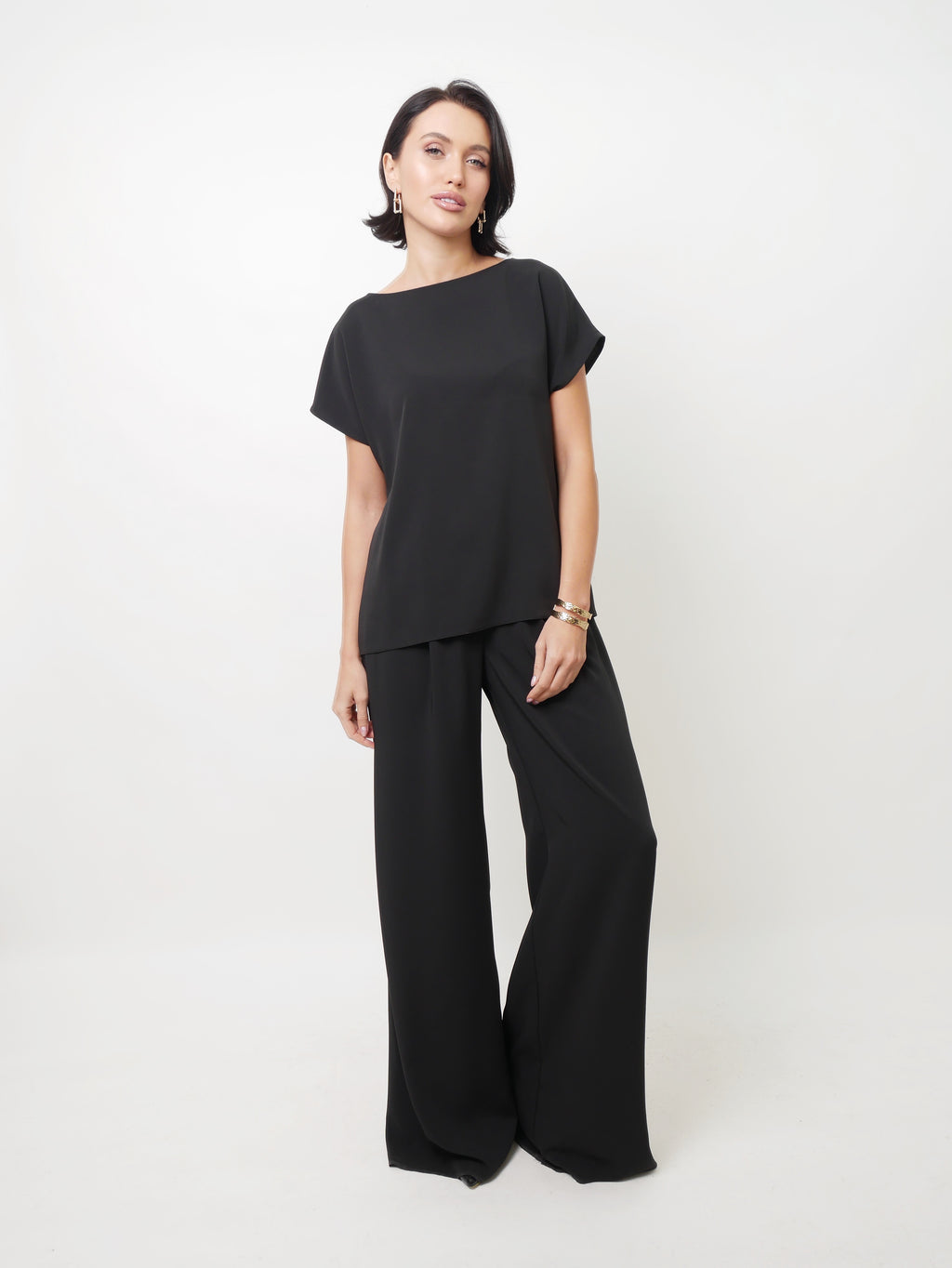 Kalhoty "Pallazzo" balck