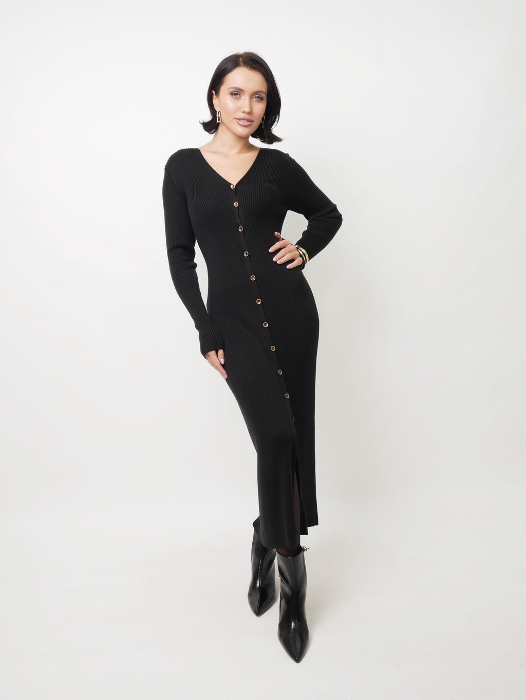 Šaty "Rib" black