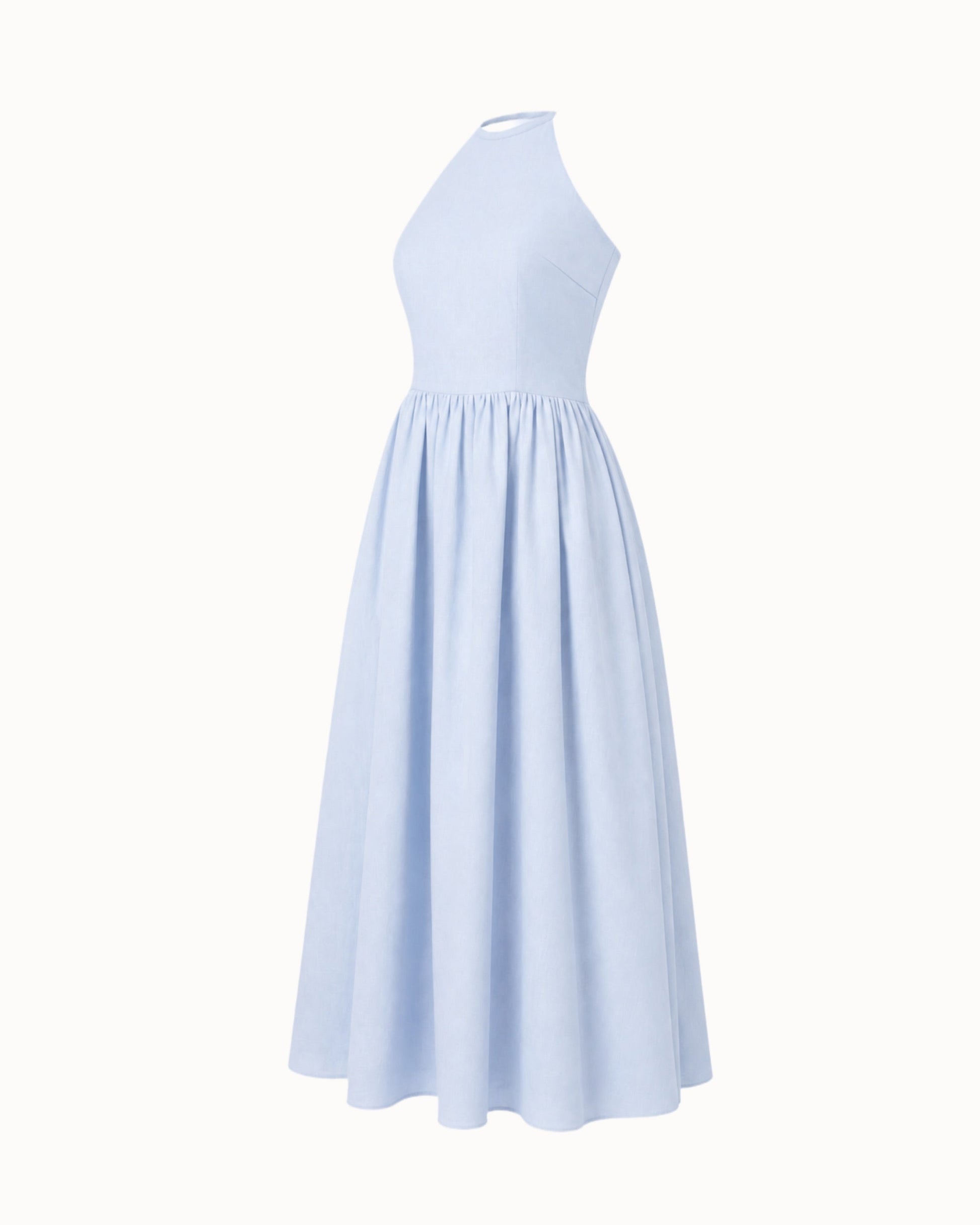 Šaty "Cindy" blue ramie