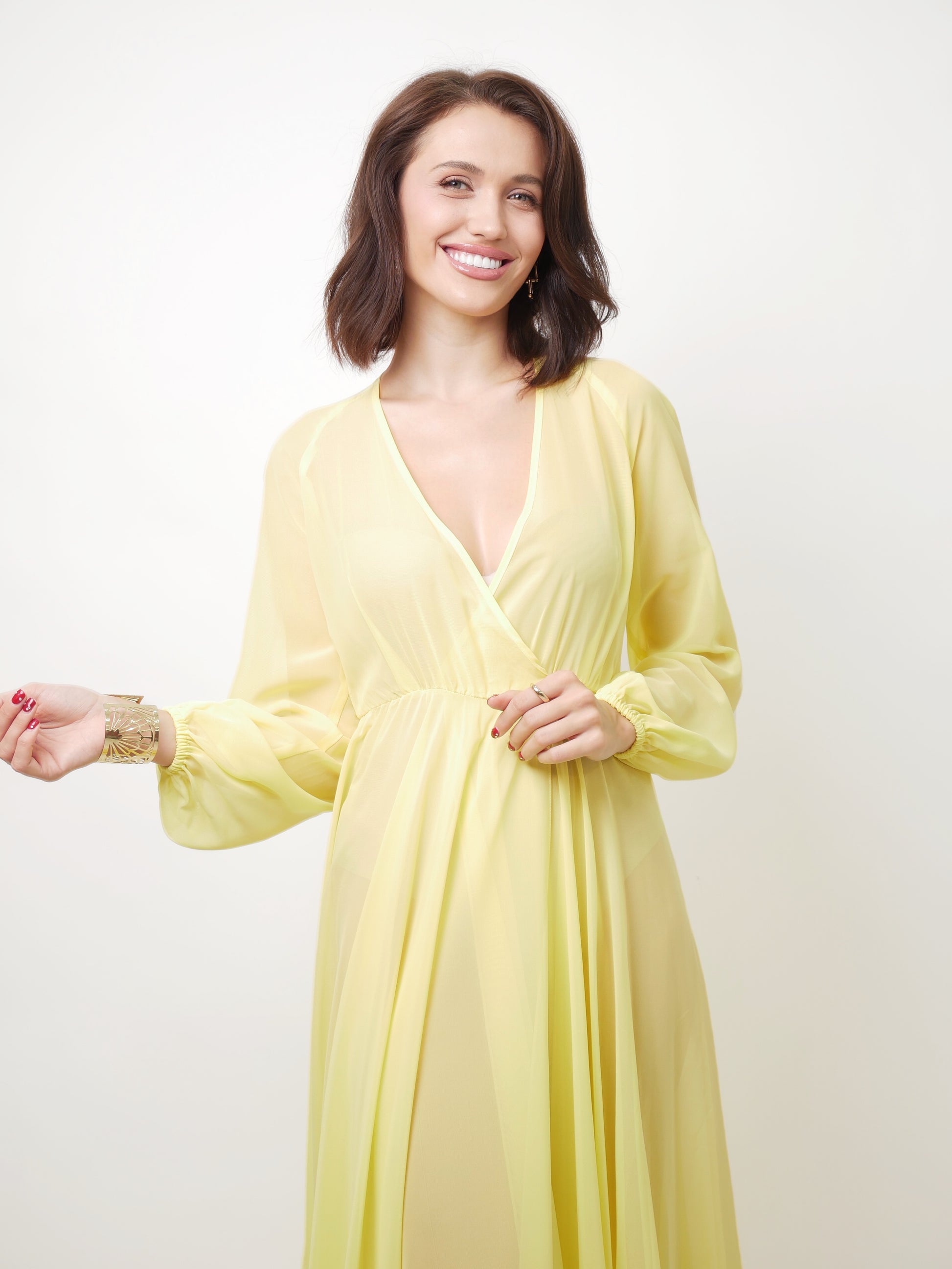 Přehoz "Double" lemon yellow
