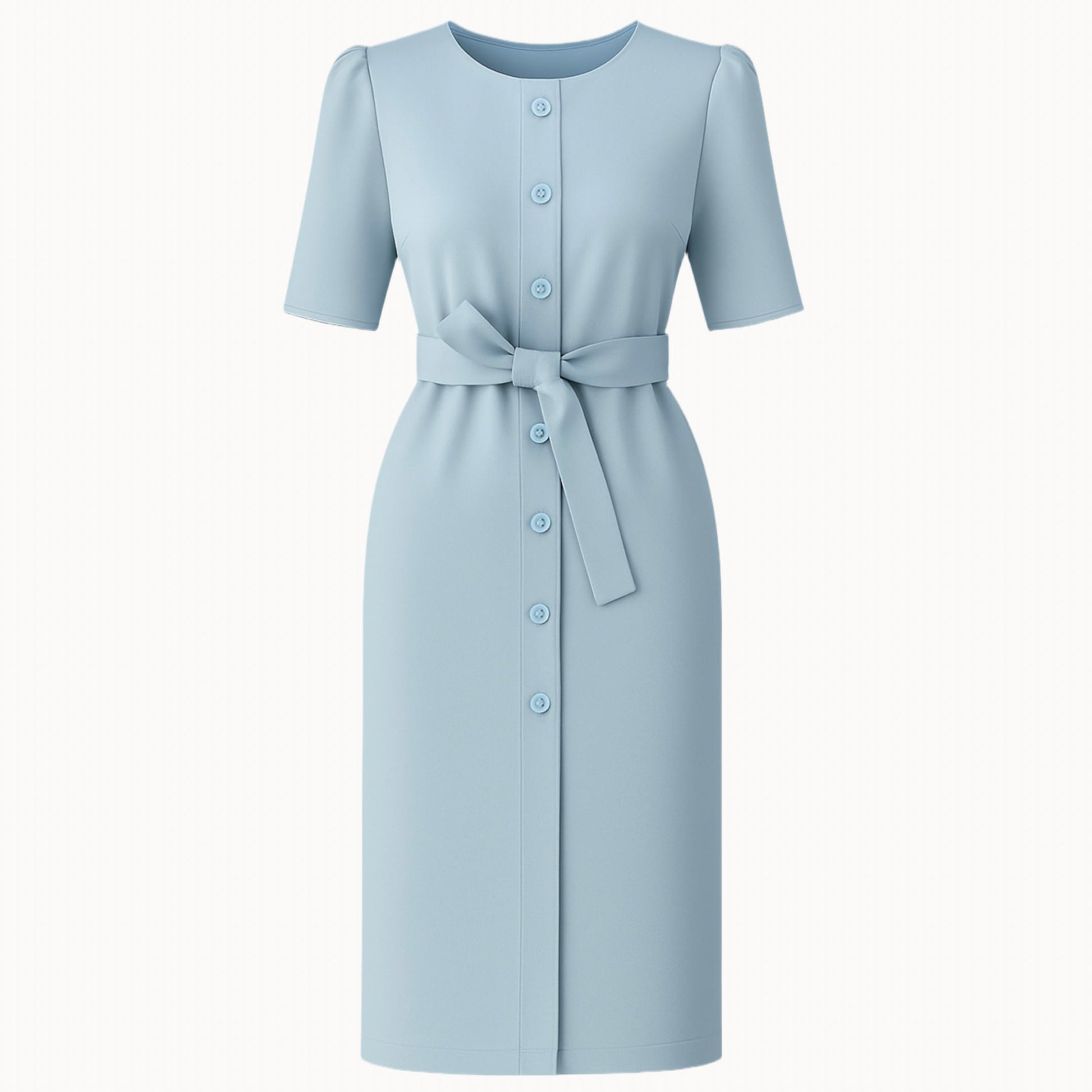 Midi šaty s knoflíky blue