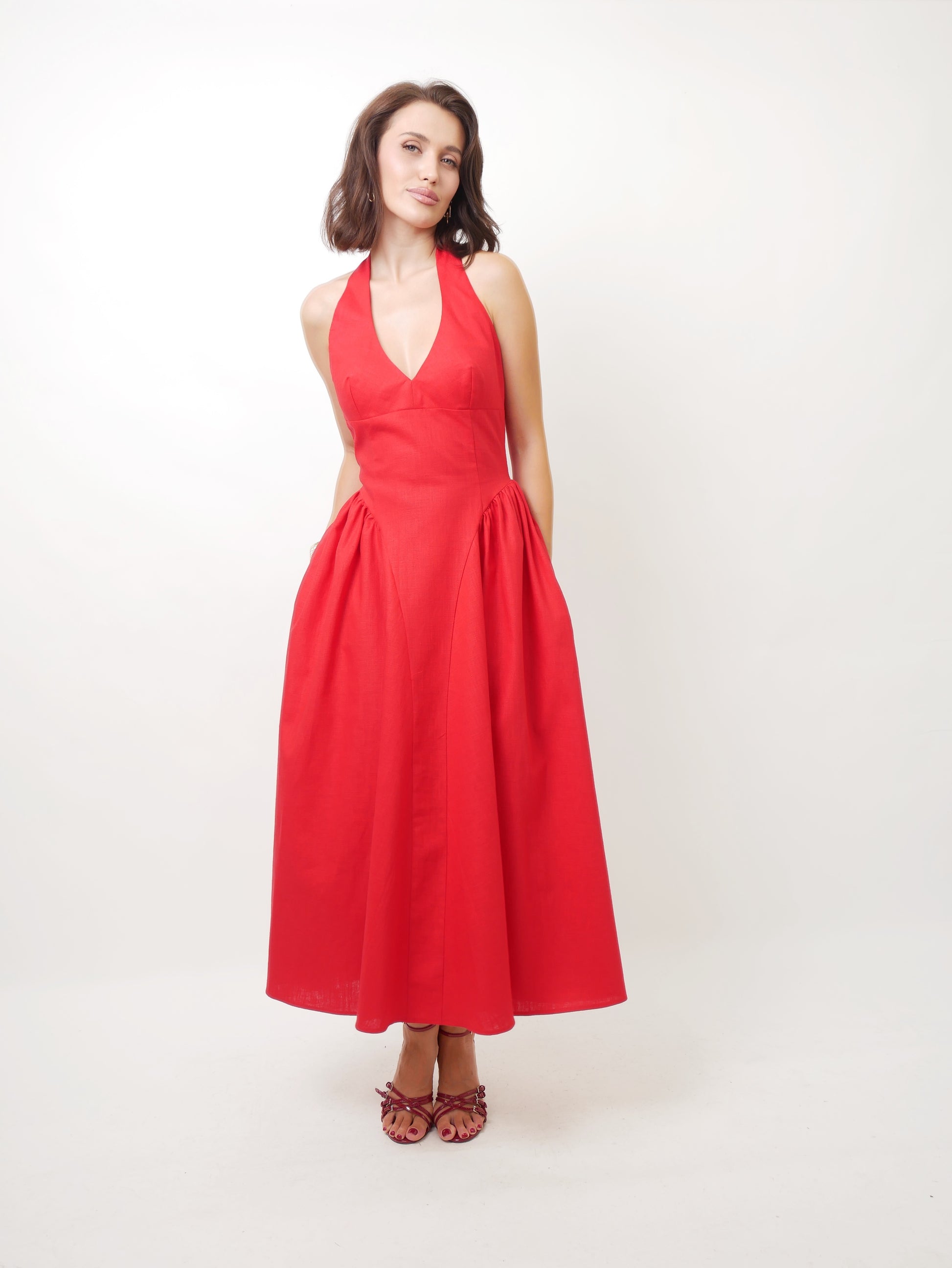 Šaty "Reign ramie" red