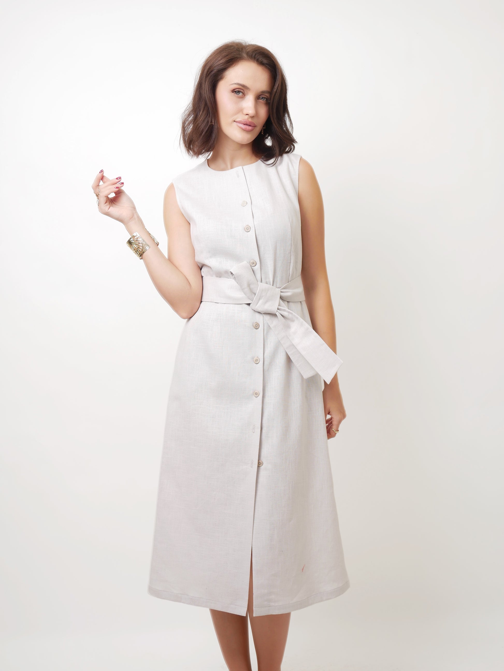 Šaty "Line" silver grey