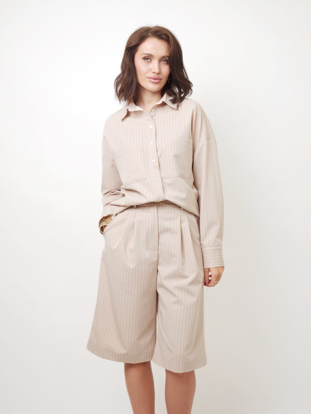 Košile "Striped" beige