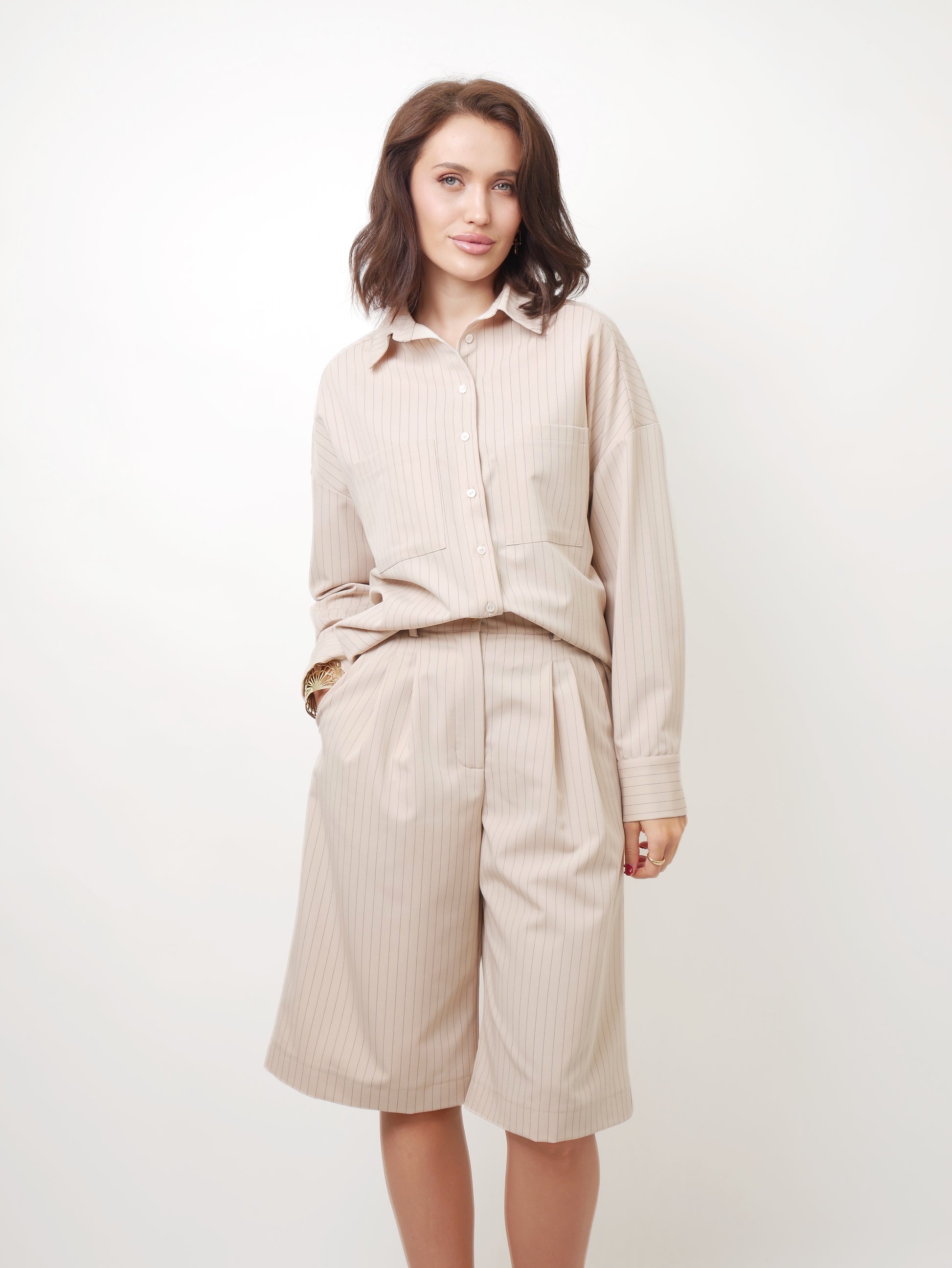 Košile "Striped" beige