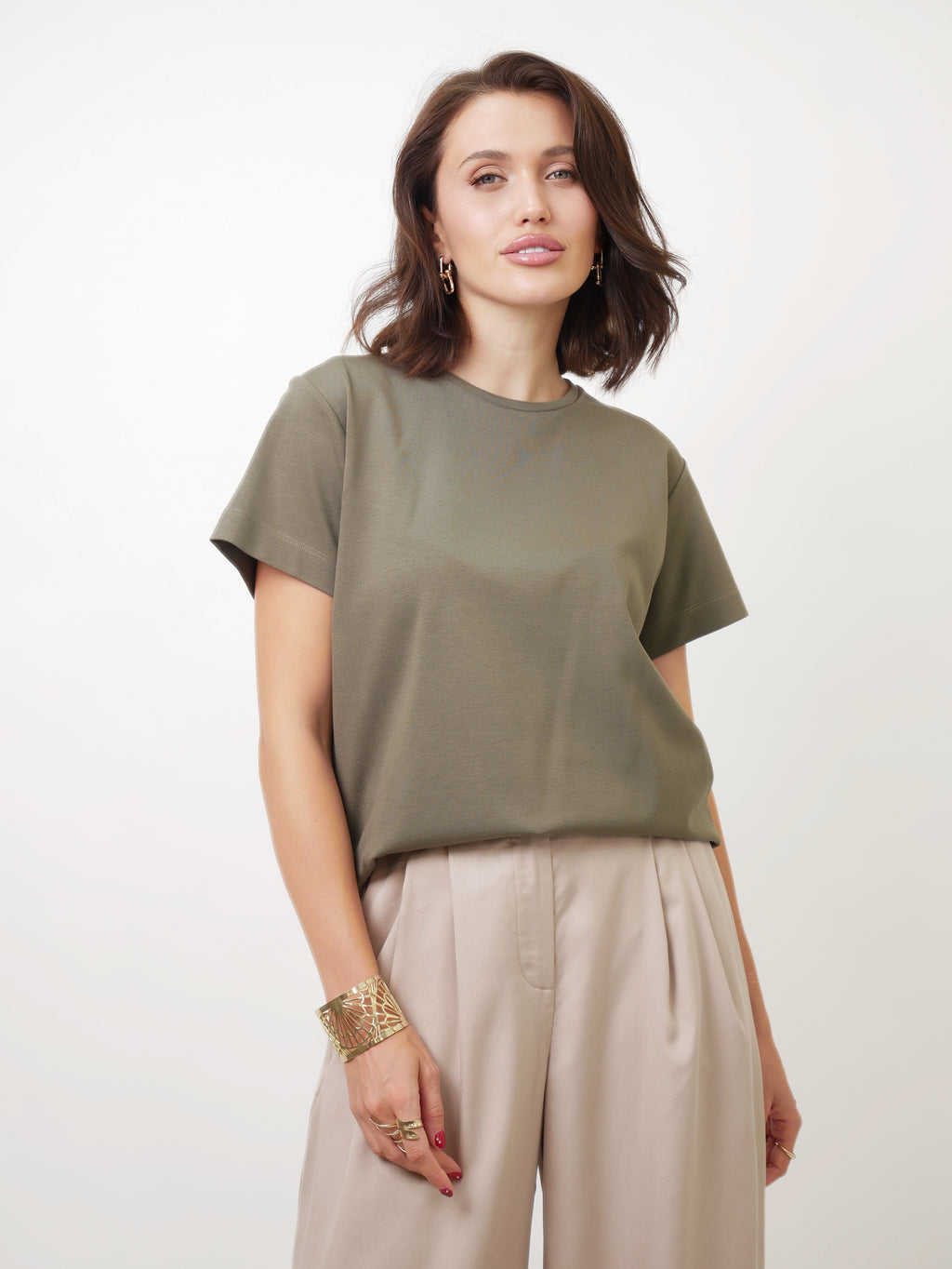 Kalhoty "Tencel" beige