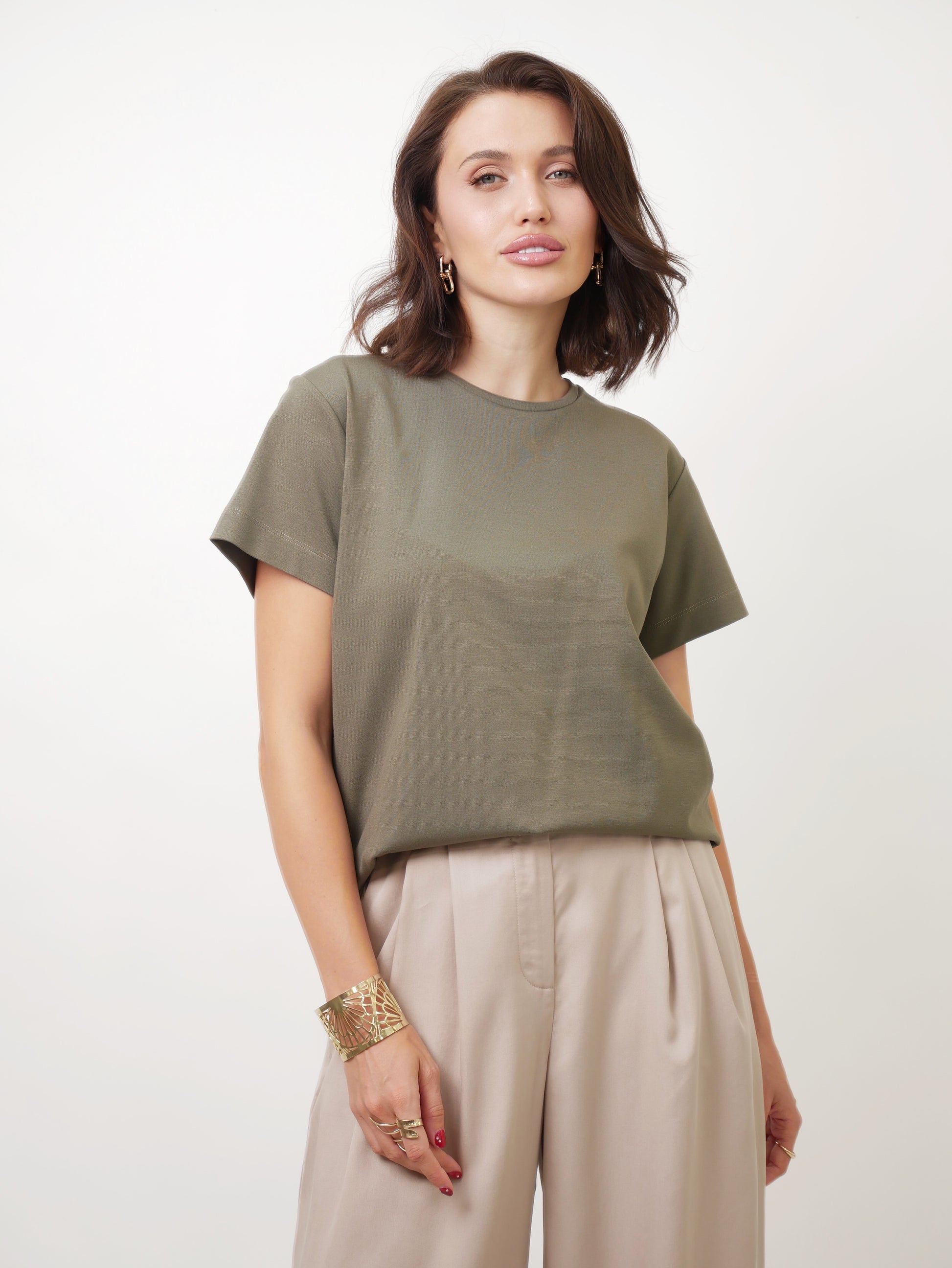 Kalhoty "Tencel" beige