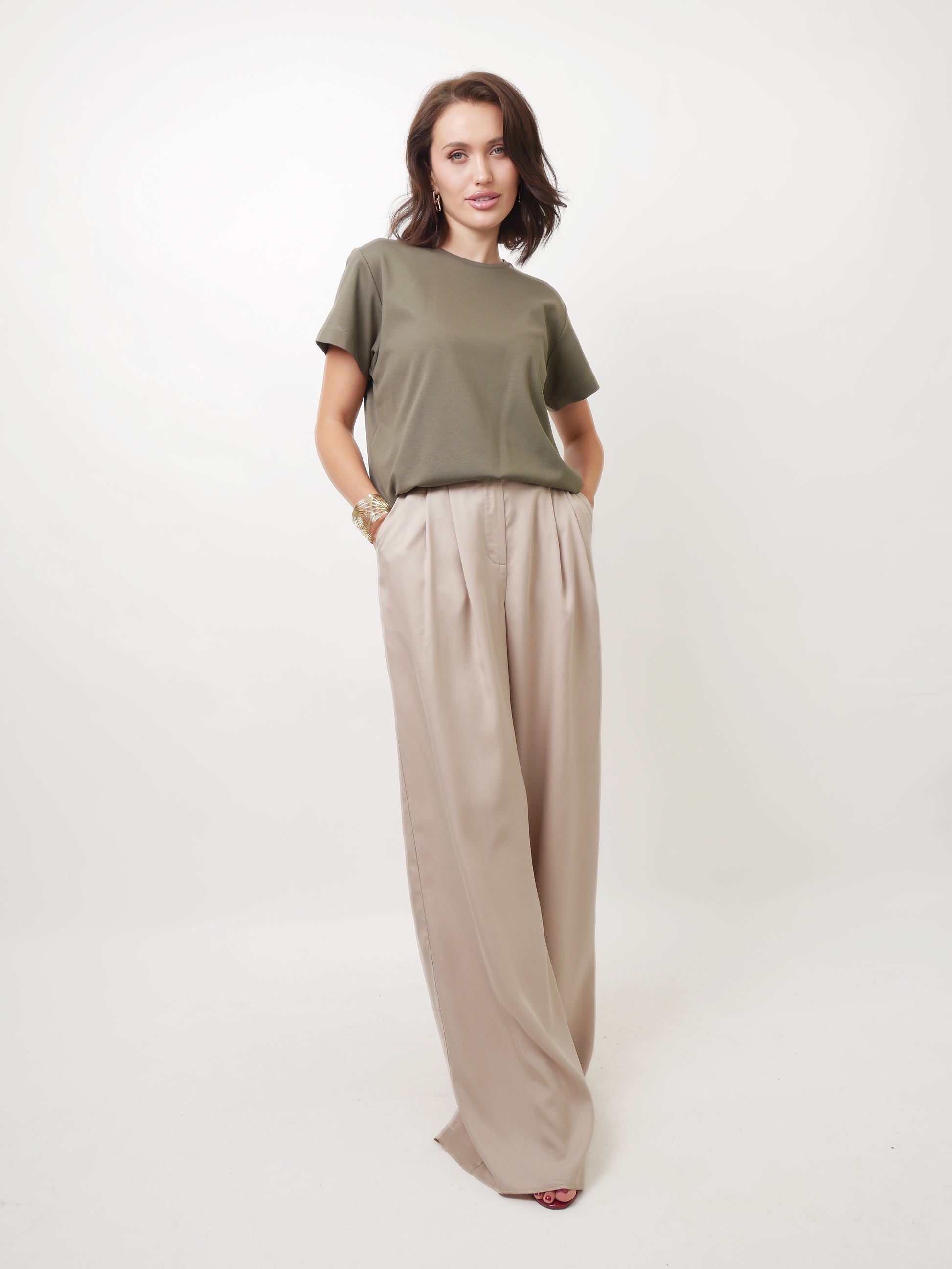 Tričko "Basic" khaki