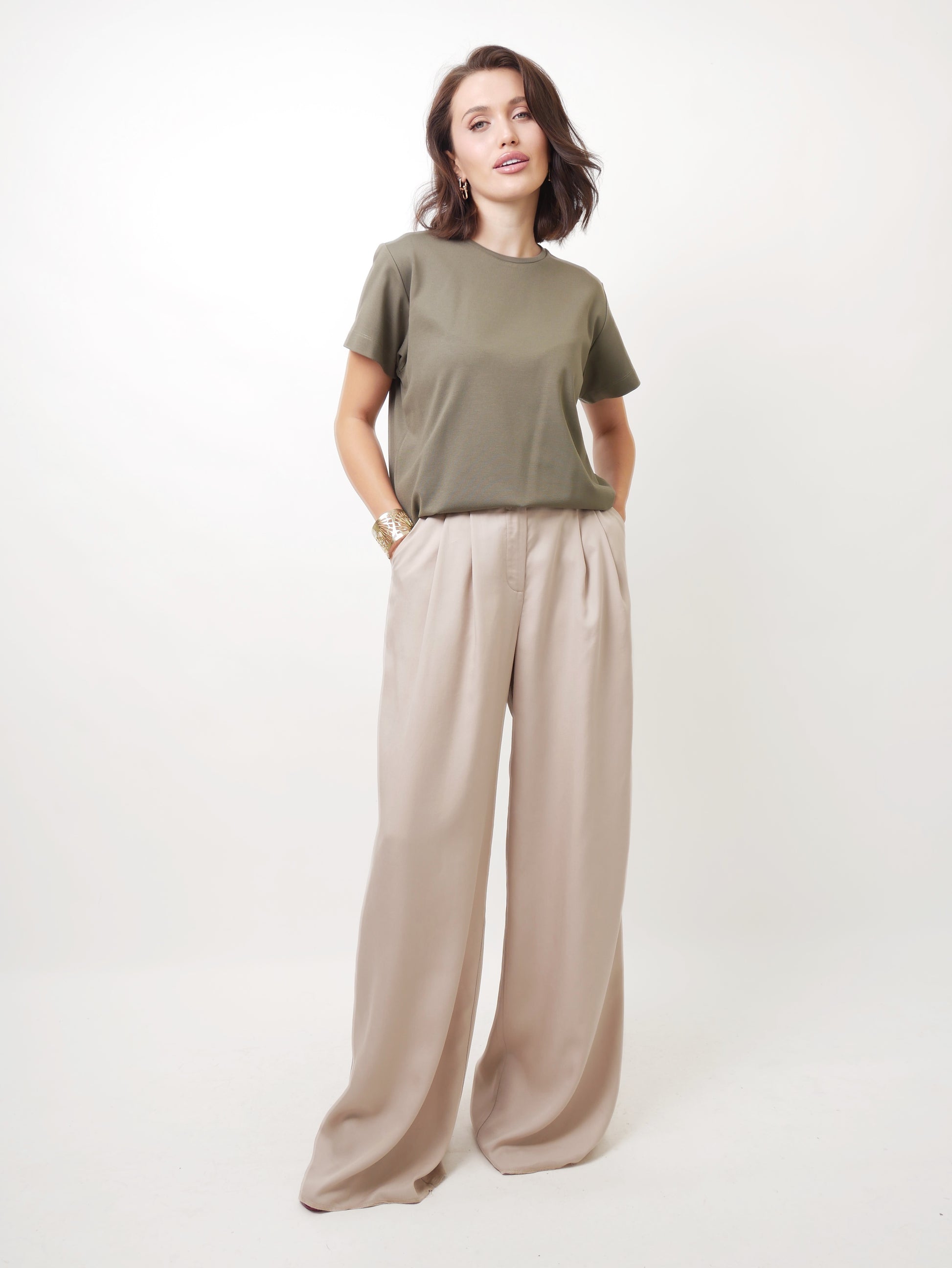 Tričko "Basic" khaki