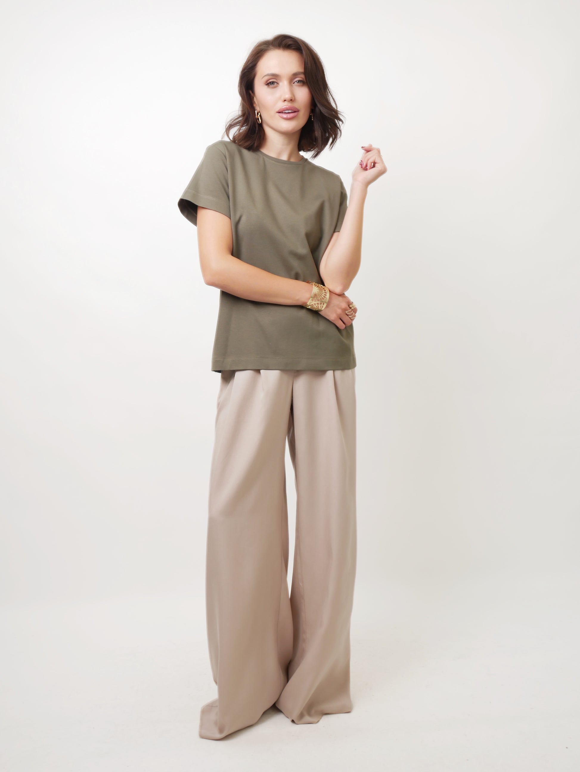 Tričko "Basic" khaki