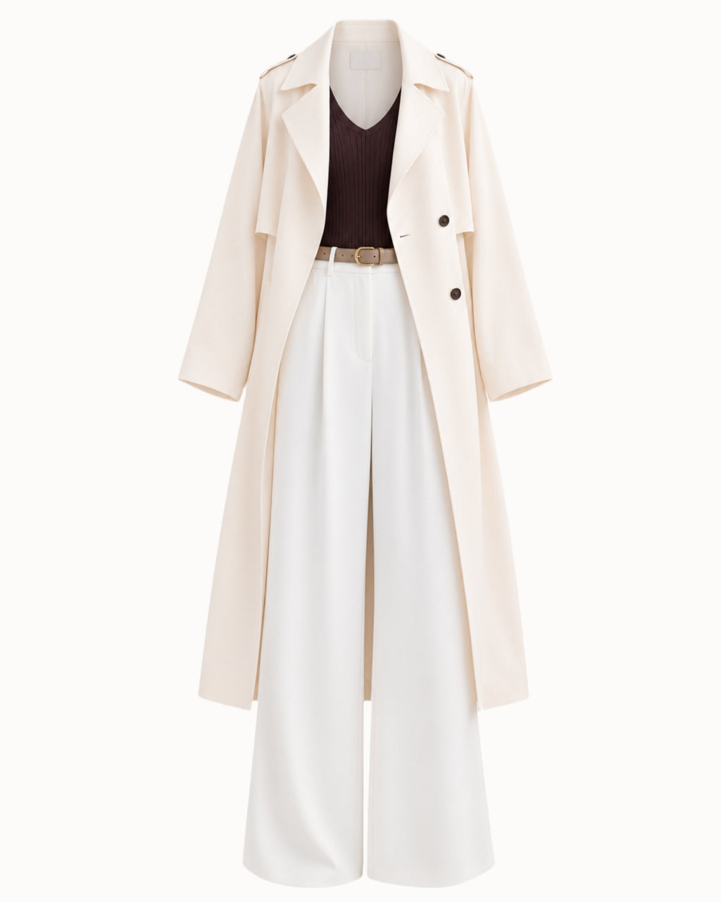 Kalhoty "Wide" white