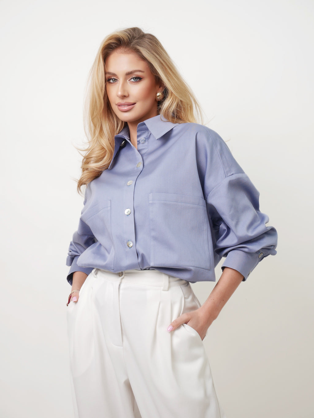 Kalhoty "Wide" white