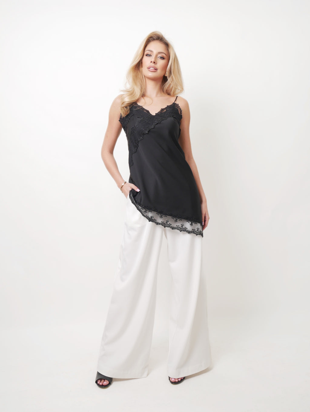 Kalhoty "Wide" white