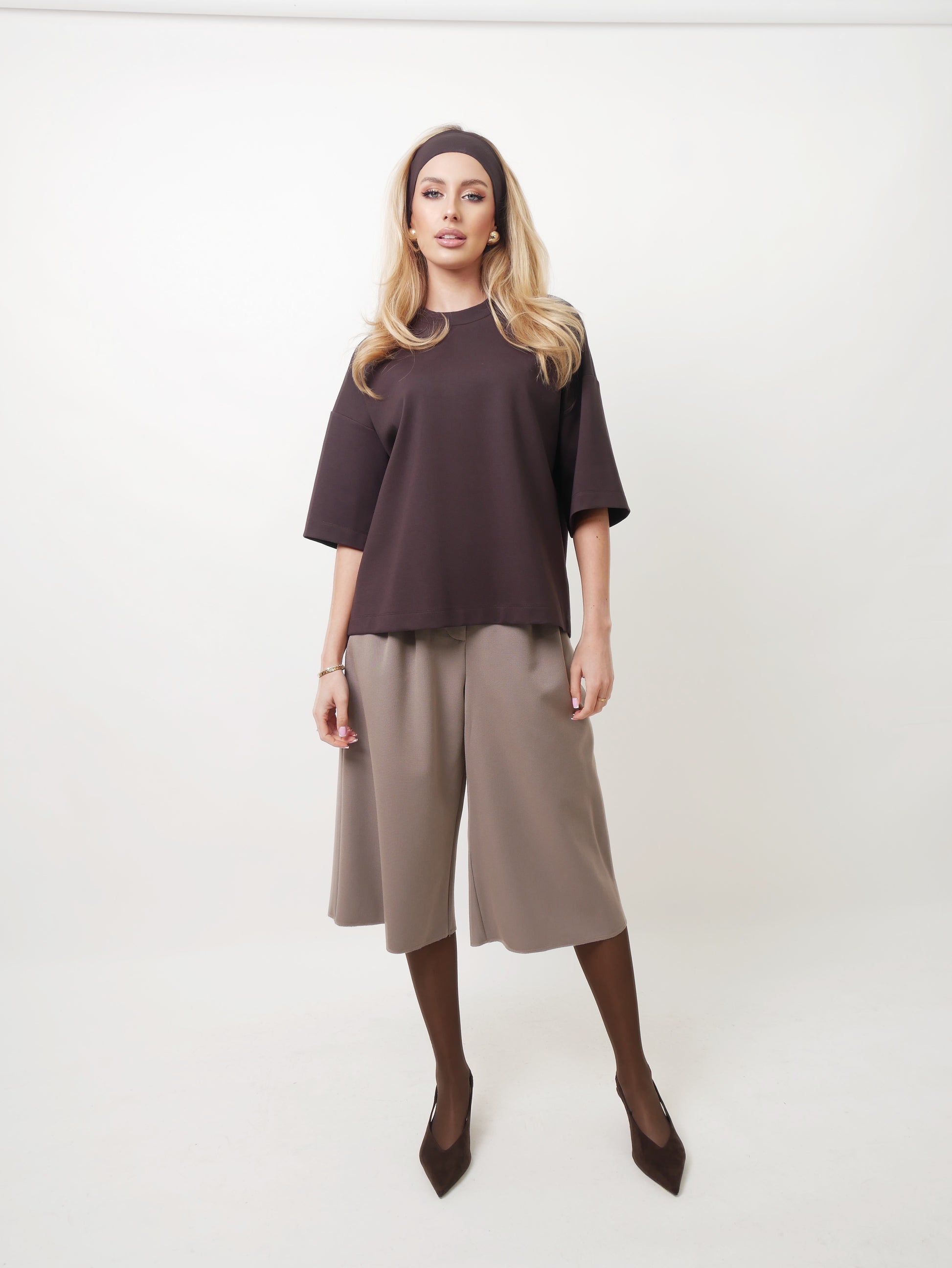 Oversized T-shirt dark chocolate