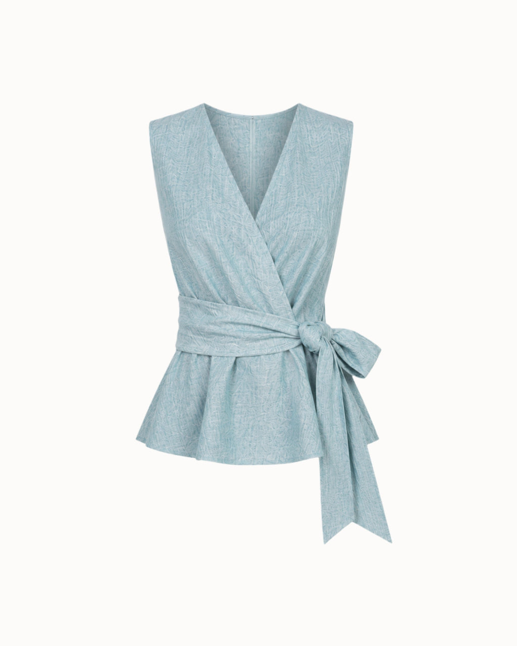 Zavinovací top "Len premium" mint