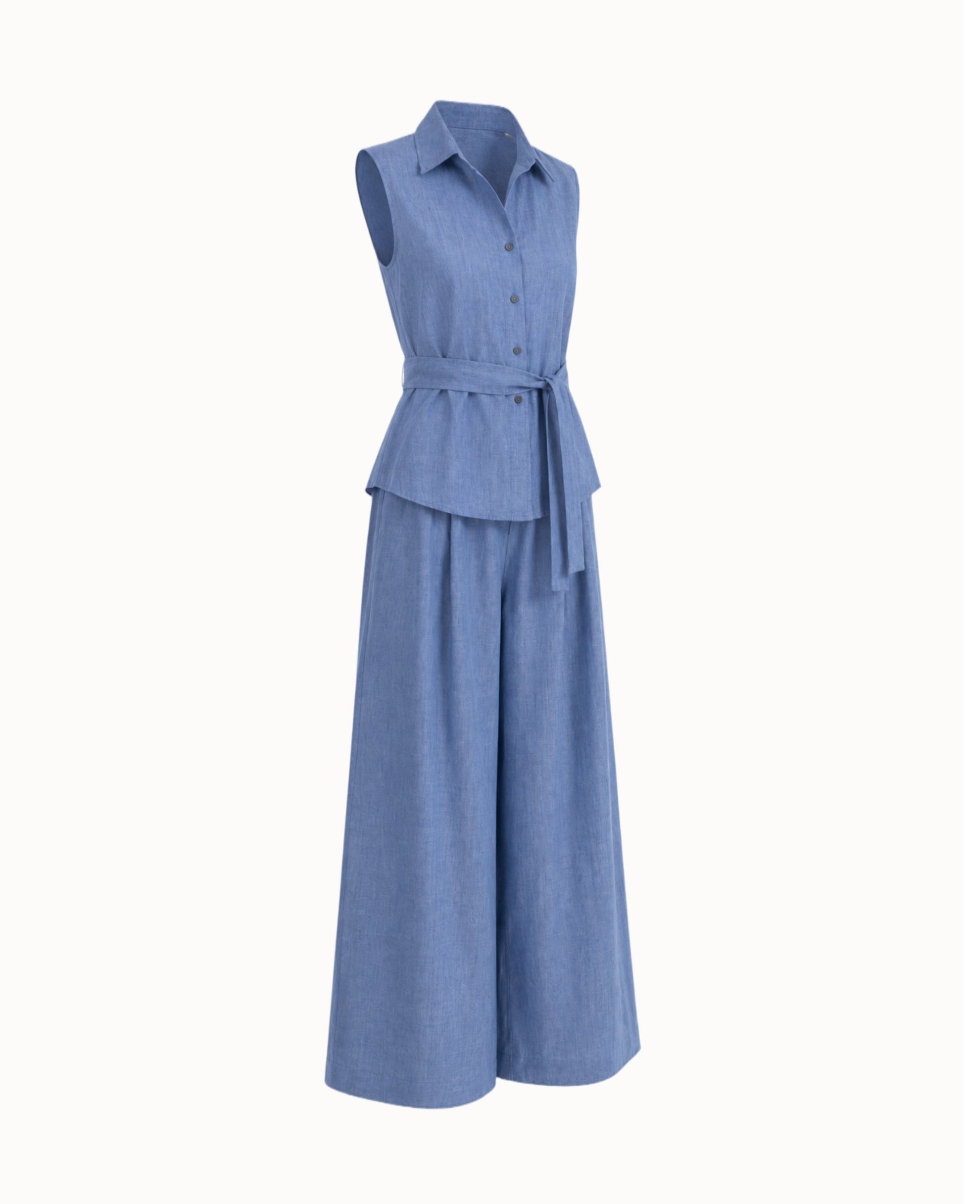 Kalhoty "Toby len premium" blue