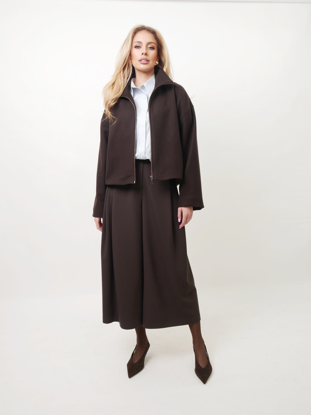 Košile oversized "Stripes" light blue