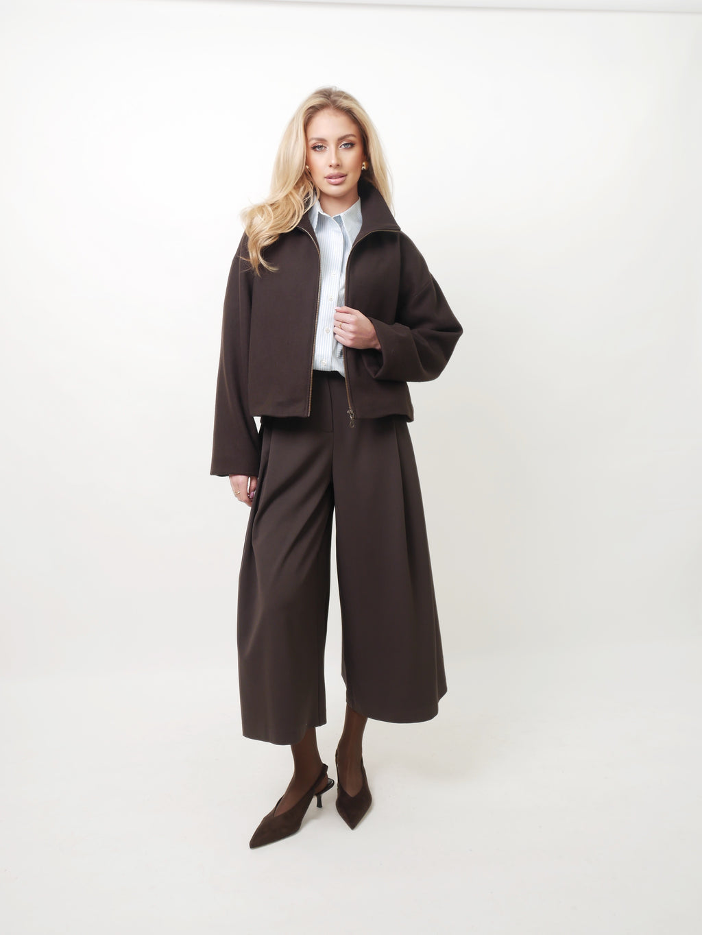 Košile oversized "Stripes" light blue