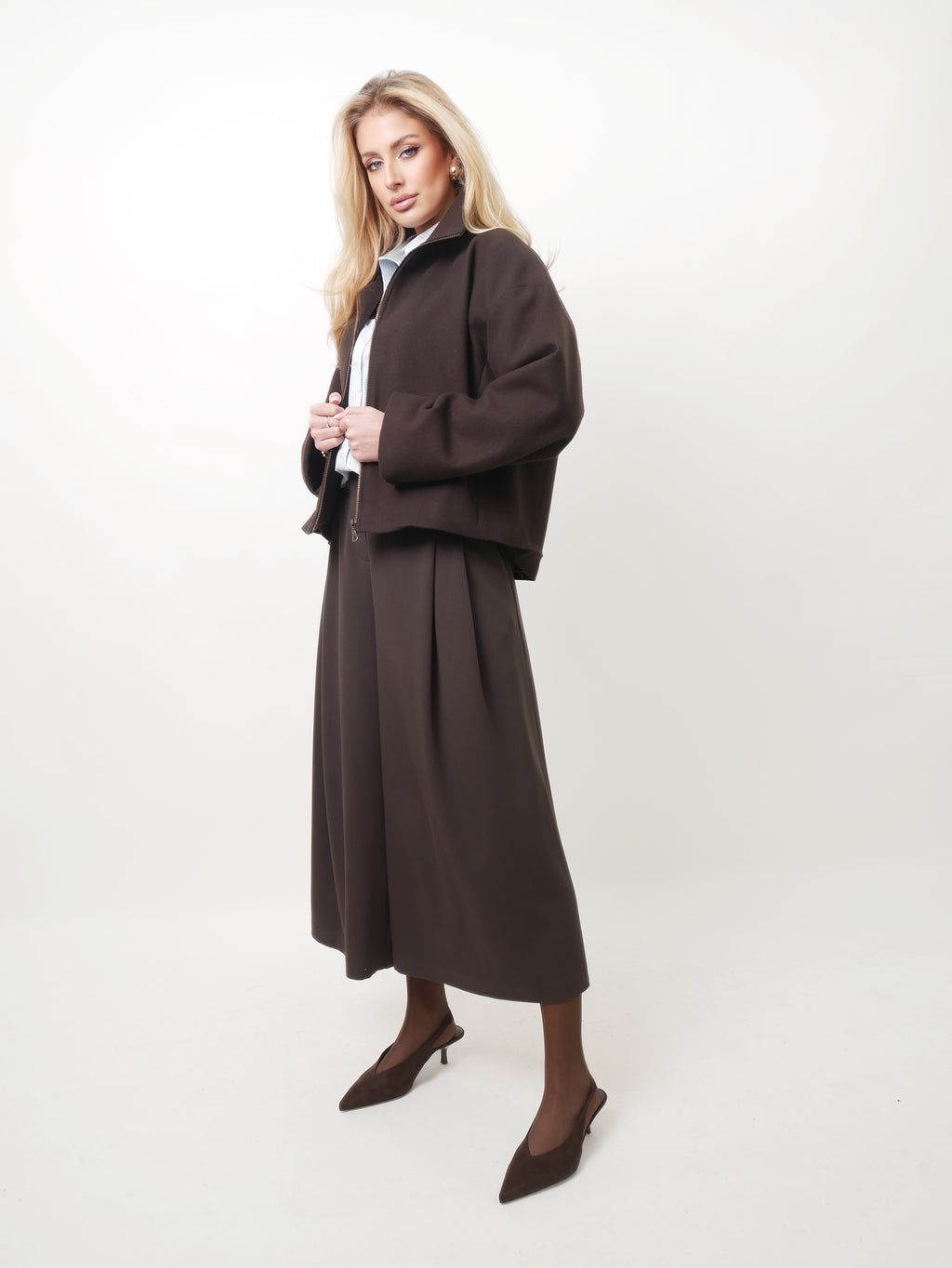 Košile oversized "Stripes" light blue