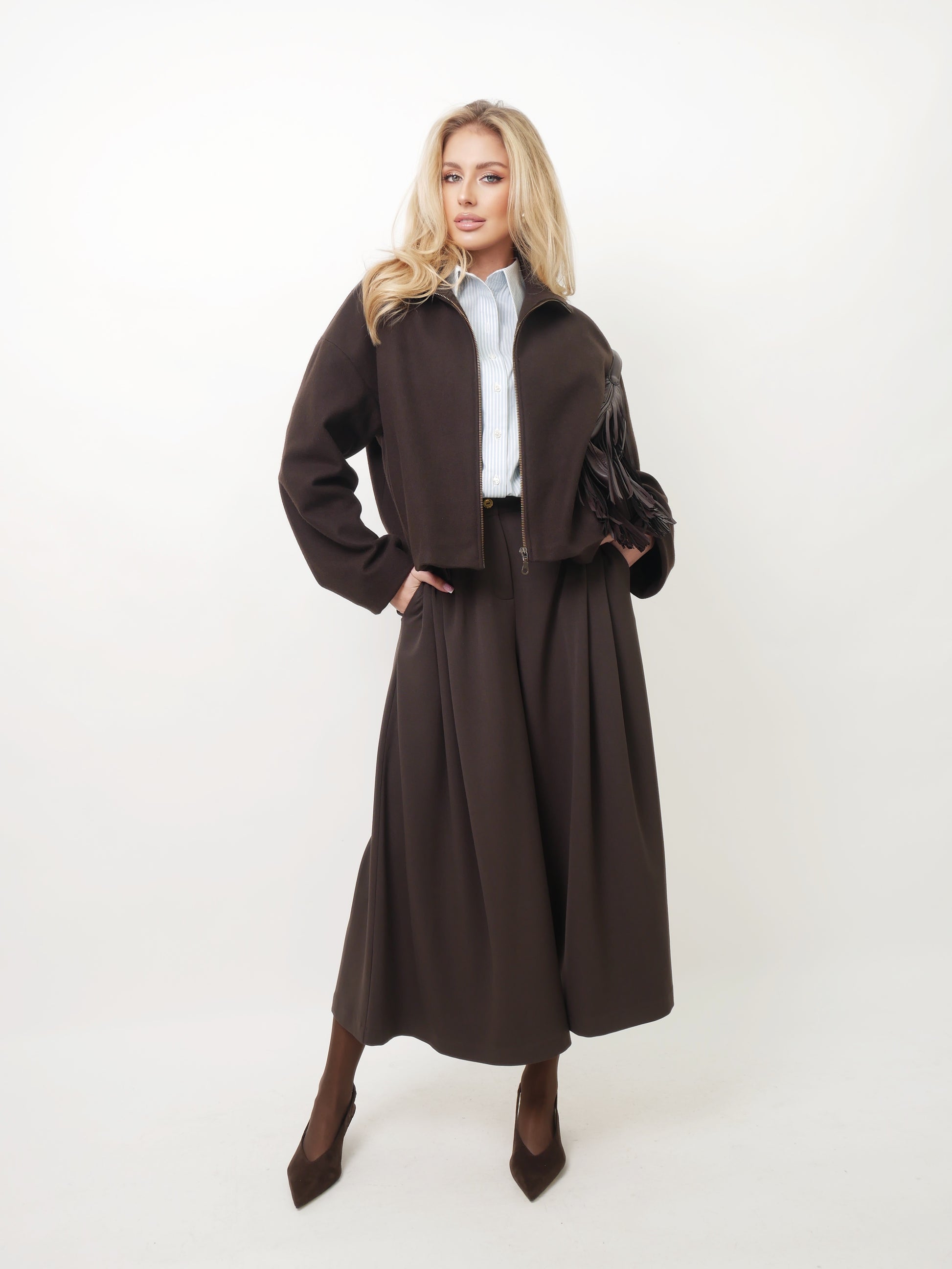 Košile oversized "Stripes" light blue