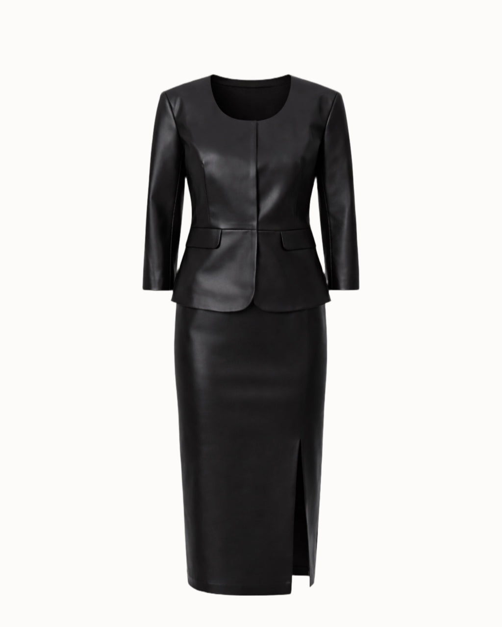 Sukně "Eco leather" black