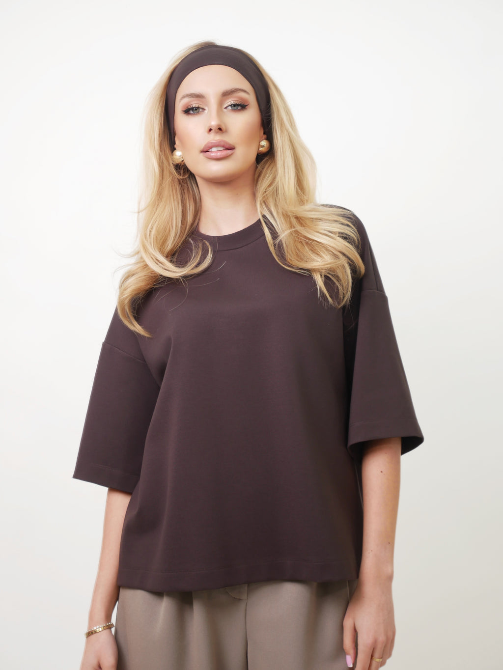 Oversized T-shirt dark chocolate