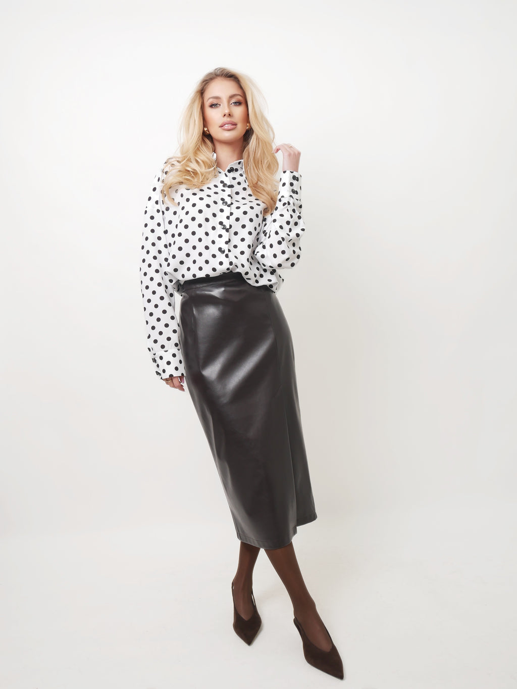 Košile oversized "Polka dot"