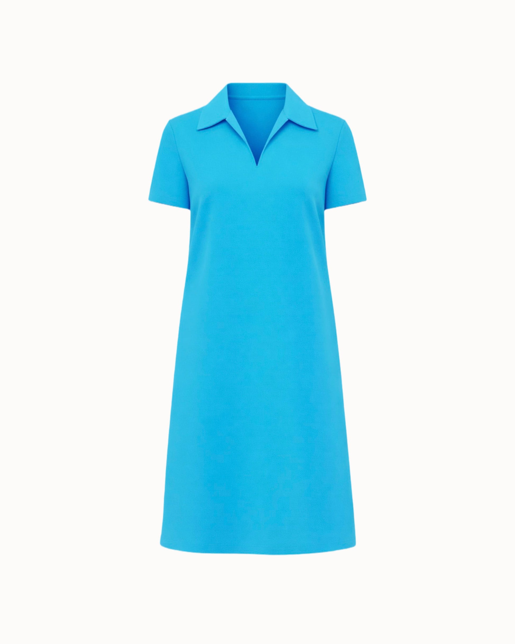 Šaty "Basic Polo" aqua